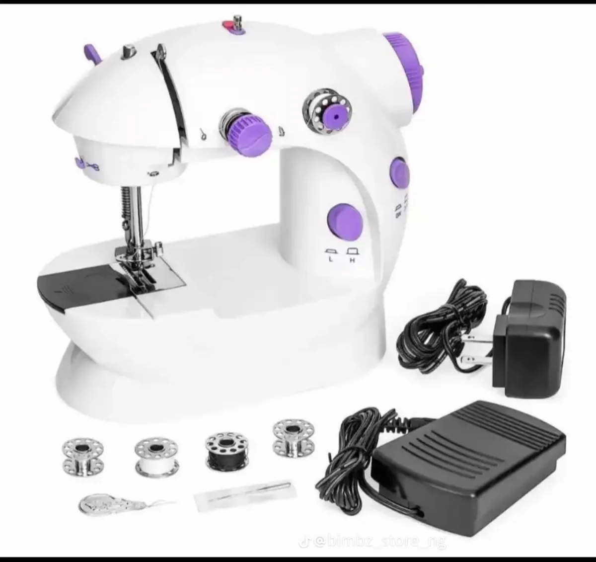 Mini Electric Sewing Machine SM-202A With Foot Pedal - Double Threads - Image 3