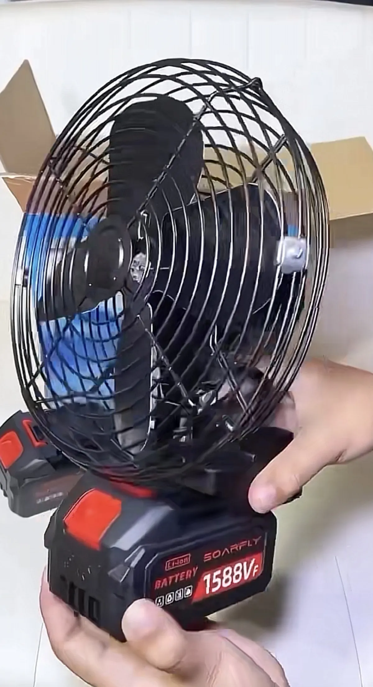 Portable Rechargeable 48V Lithium-Ion Battery Fan With Charger - Strong Win - Image 3