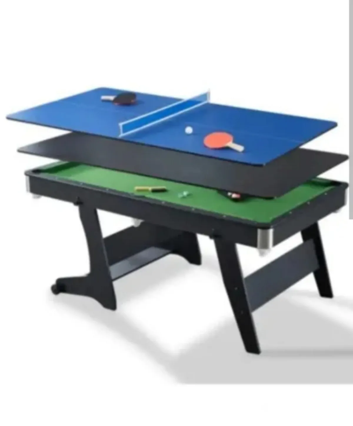 3in1 Foldable Multi-Purpose Game Table - Snooker/Tennis and Dinning - Image 1
