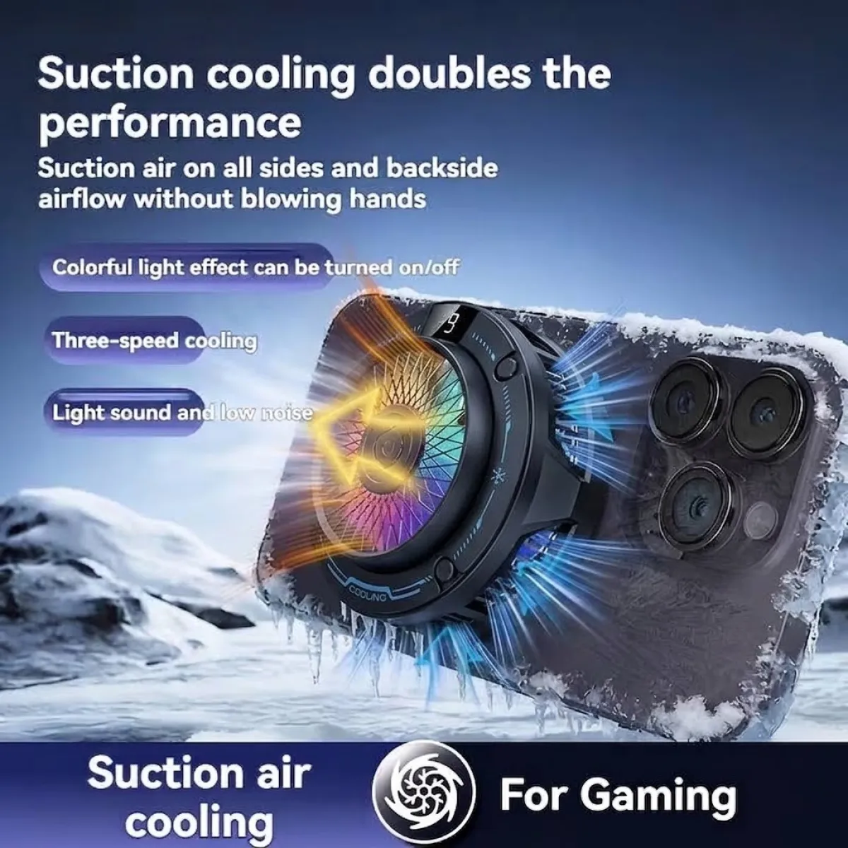 Adjustable Speed Magnetic Semiconductor Mobile Cooling Accessory (K38) - Image 6