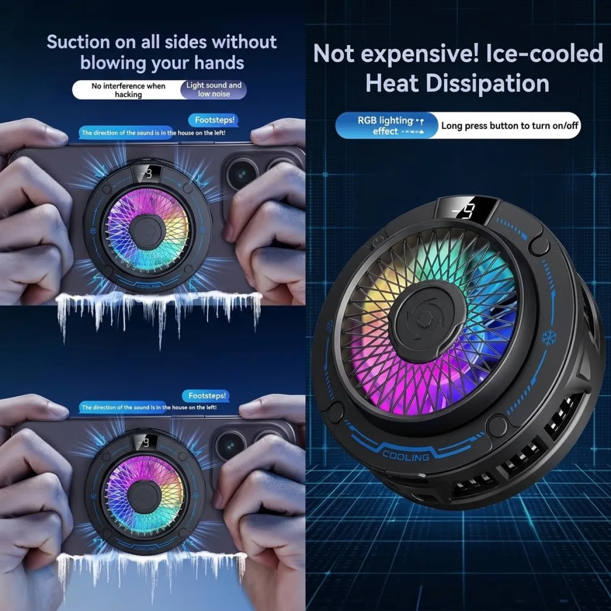 Adjustable Speed Magnetic Semiconductor Mobile Cooling Accessory (K38) - Image 7