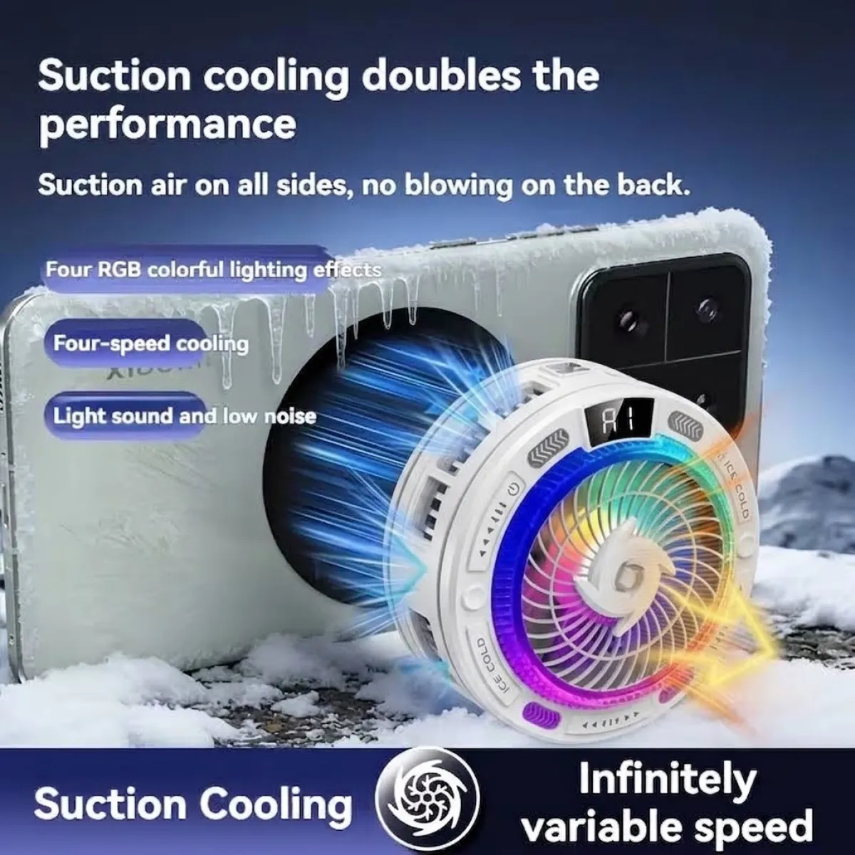 Adjustable Speed Magnetic Semiconductor Mobile Cooling Accessory (K50) - Image 2