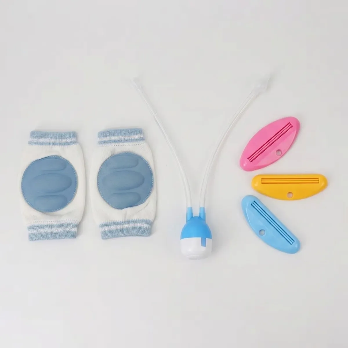 3-in-1 Baby Care Kit Nasal Cleaner, Crawling Knee Pads Tube Squeezer - Image 3