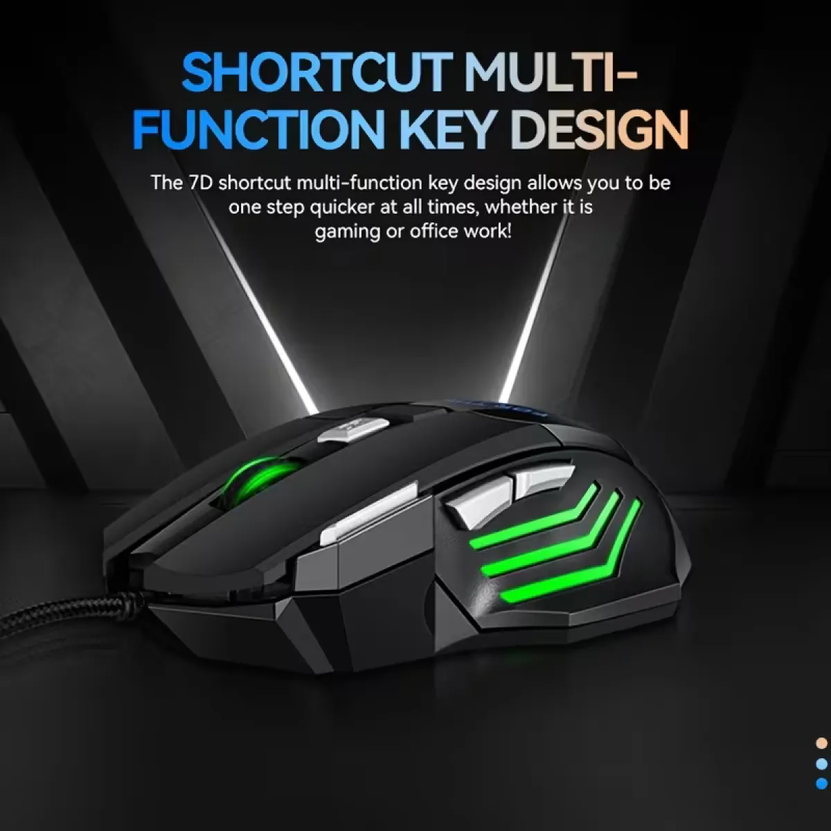 7-Button Wired Gaming Mouse RGB Backlight, 4-Level DPI - Image 3