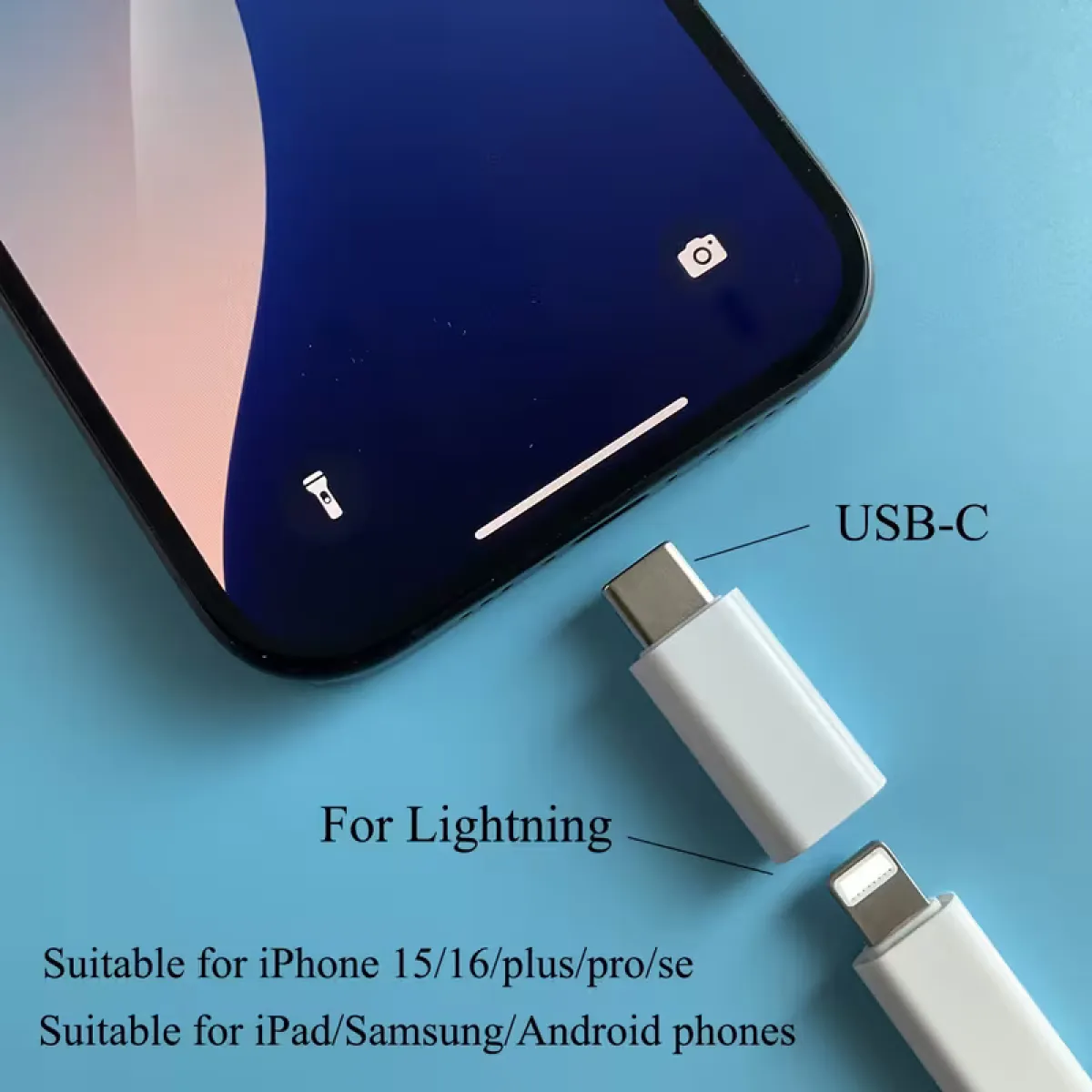 2Pcs Lightning to USB-C Adapter - iPhone Connector - Image 6