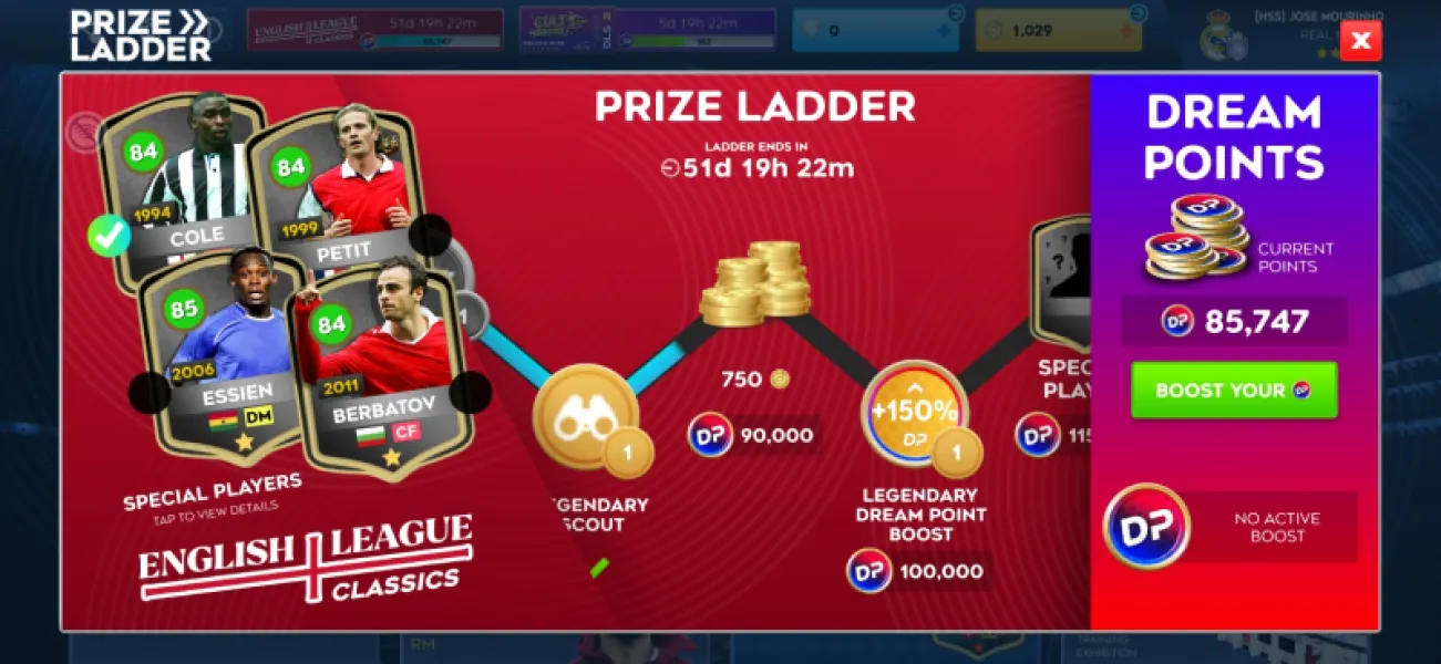Dream league accout