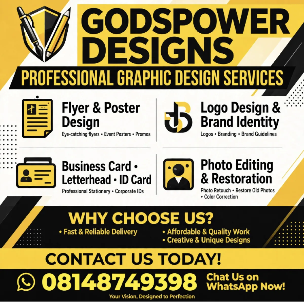 Graphic Designer in Warri - Flyer Logo Business Card from 3k - Image 2