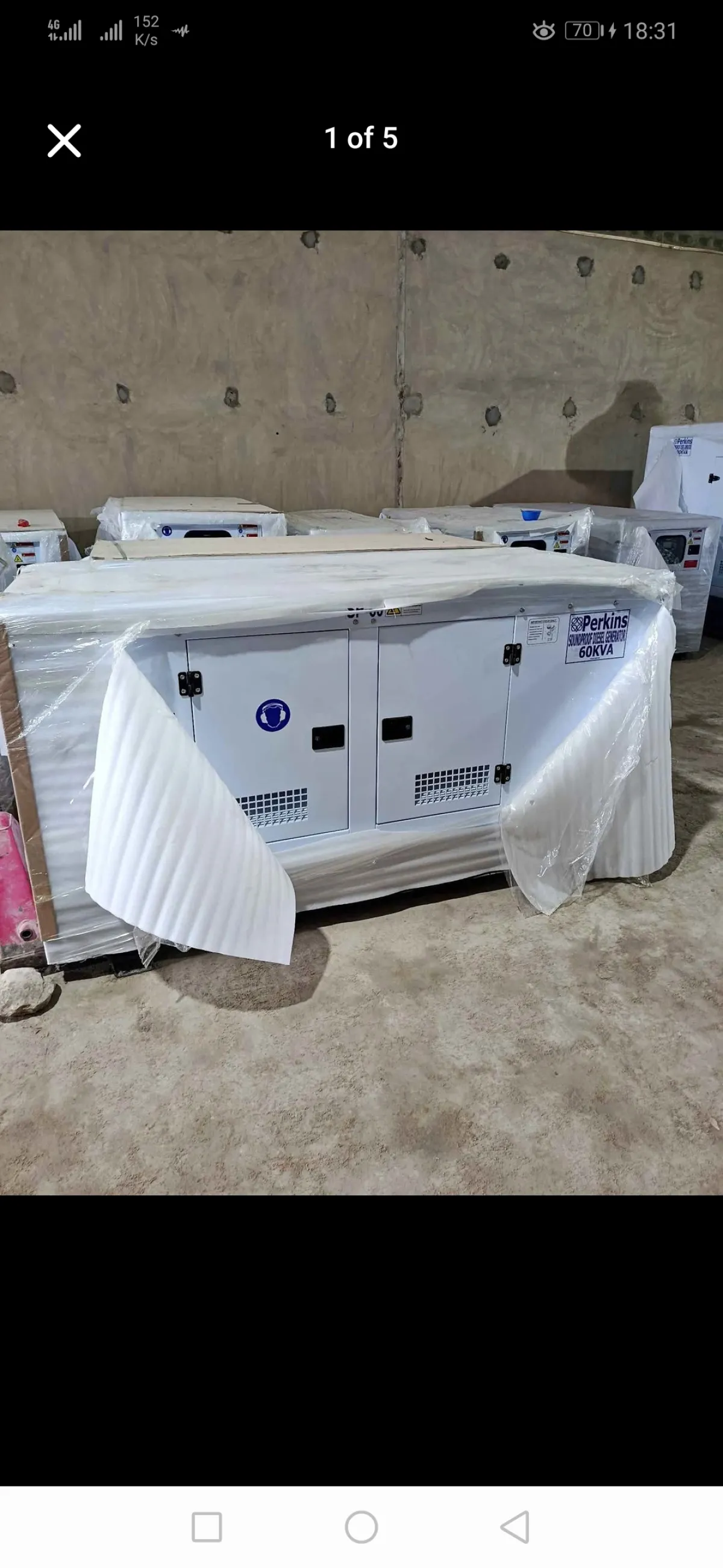 60kVA Perkins Soundproof Diesel Generator available - Image 2