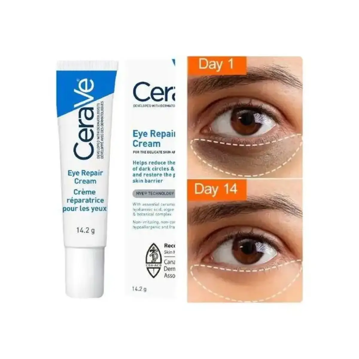 Cerave Eye Repair Cream For Dark Circles And Puffiness 14.2g - Image 1
