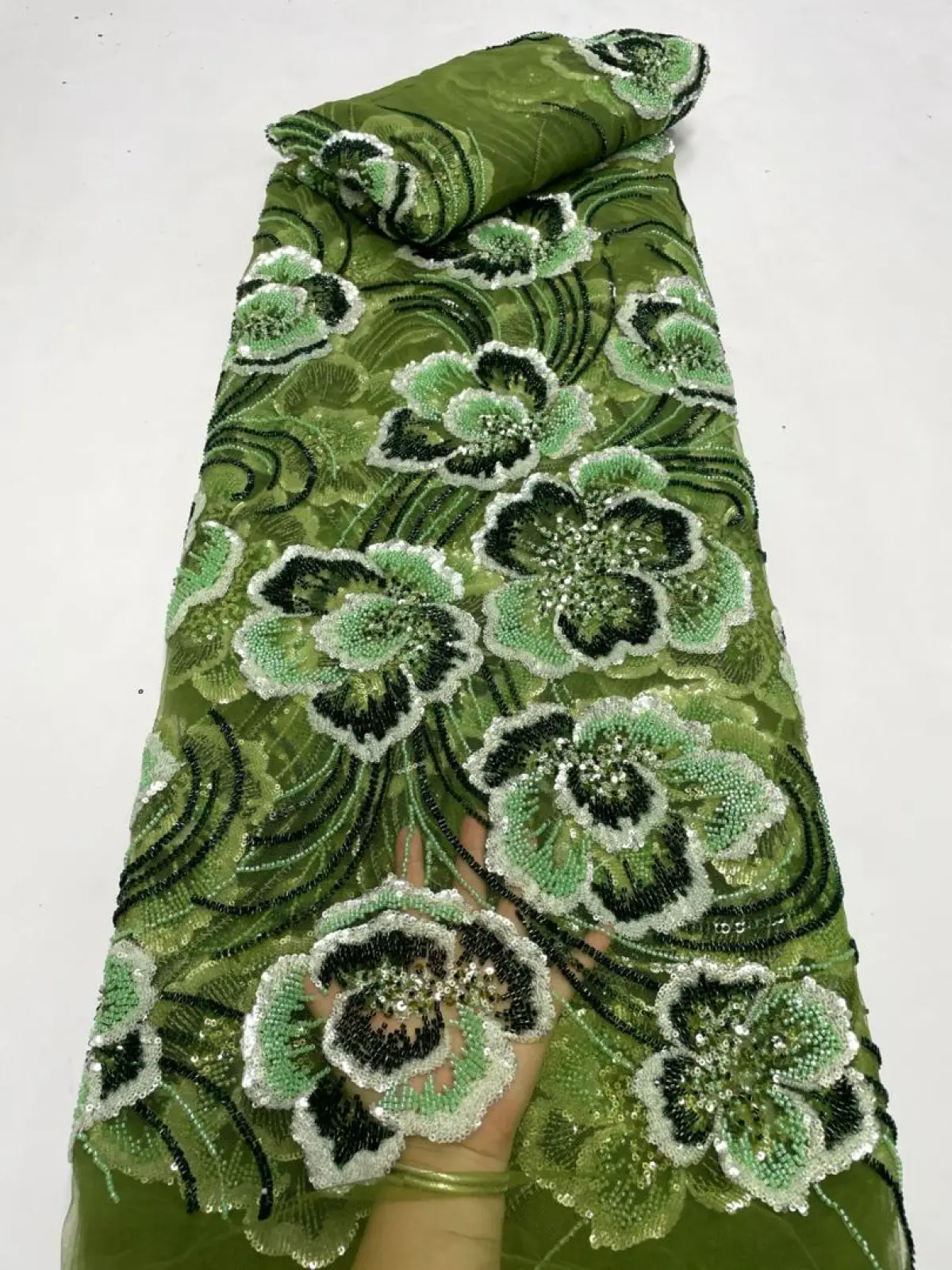 Vintage design, mesh, lace, chiffon, jodge,crep, damask, beeded and more - Image 8