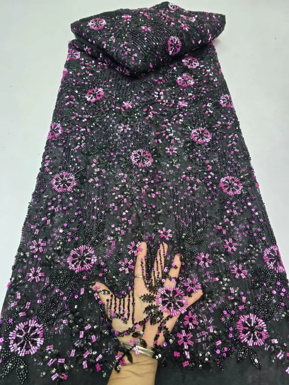 Vintage design, mesh, lace, chiffon, jodge,crep, damask, beeded and more - Image 16