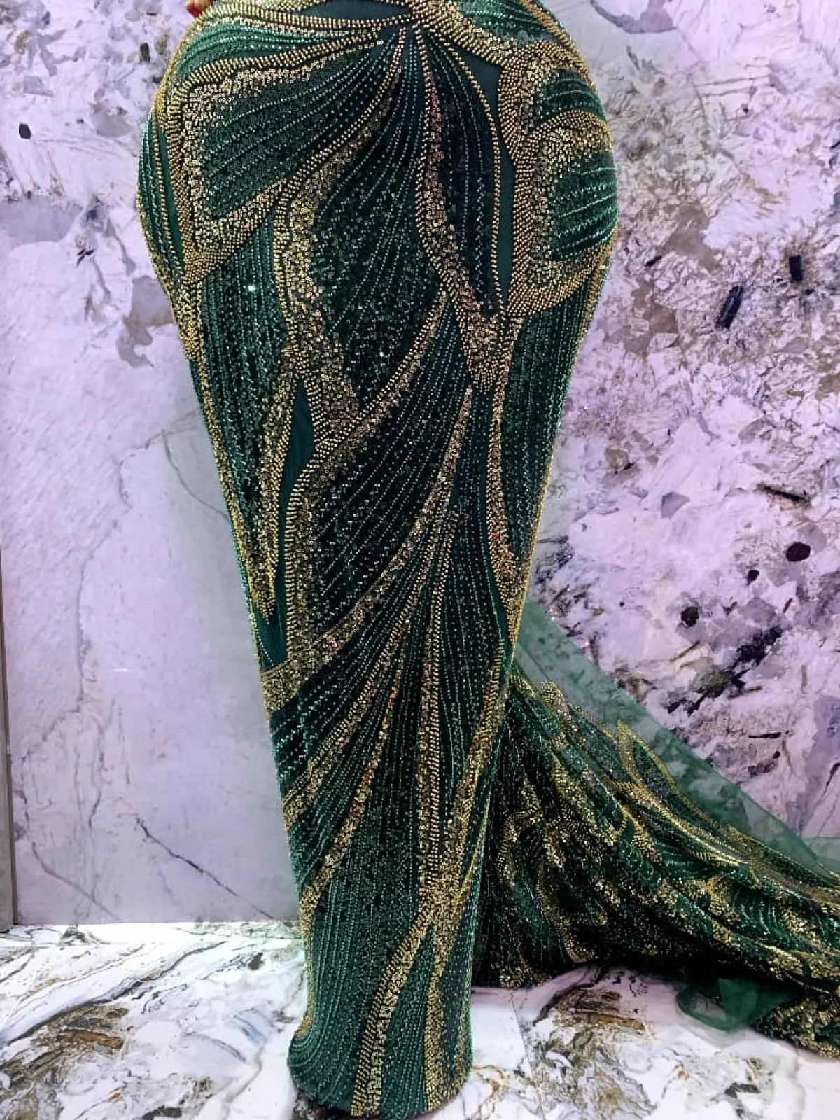 Vintage design, mesh, lace, chiffon, jodge,crep, damask, beeded and more - Image 17