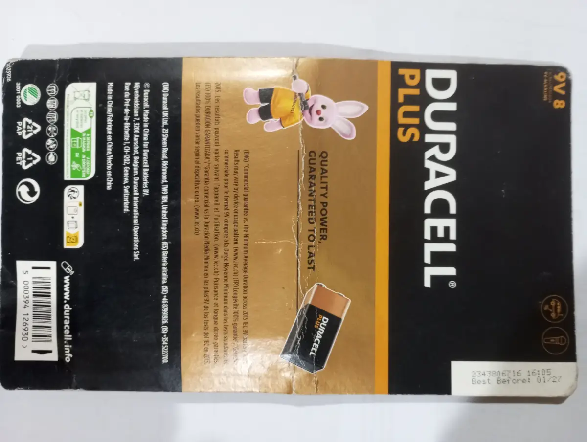 Duracell 9-Volt Battery Pack of 8 - Image 2