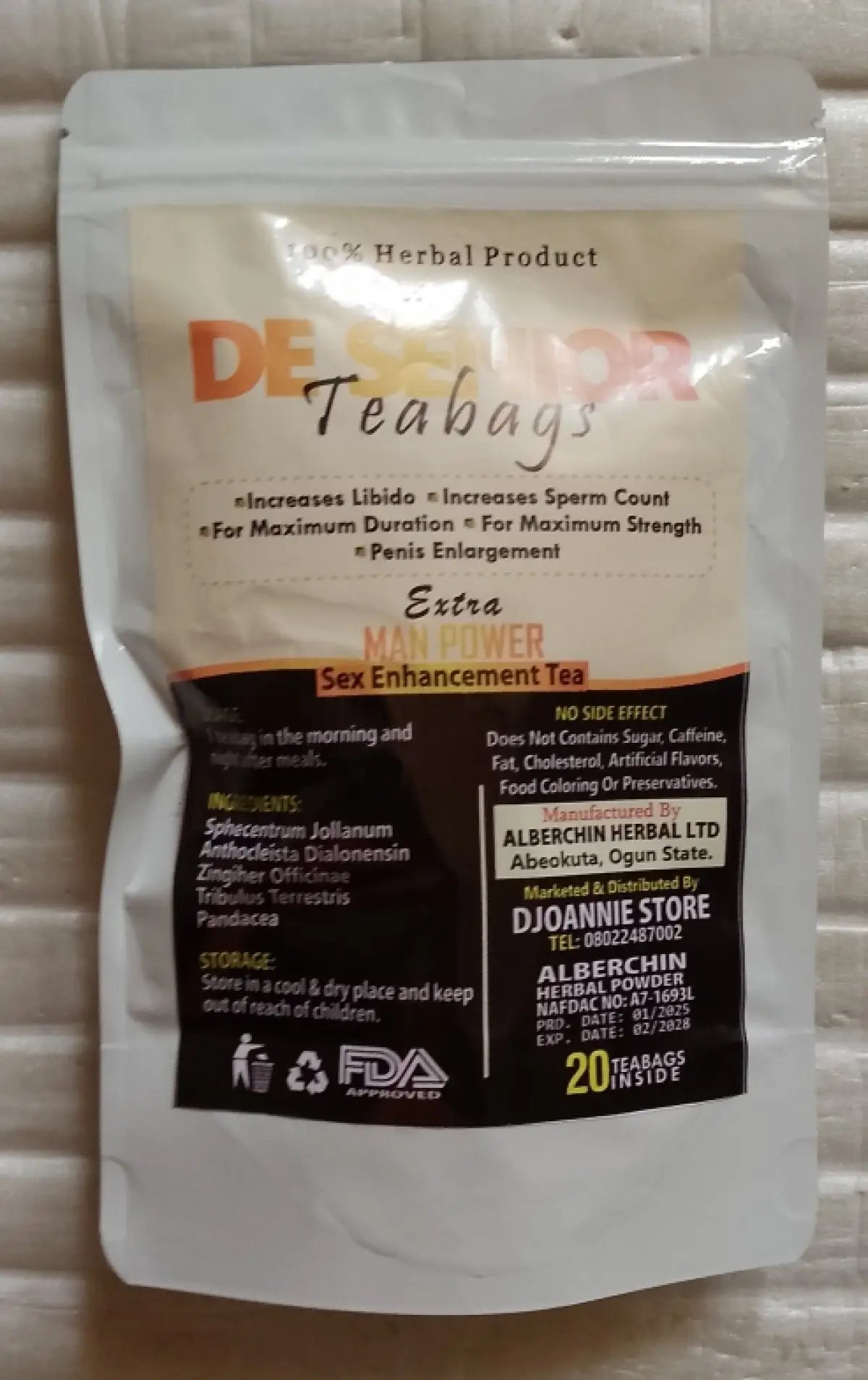 Instant Action Booster Powder Tea for Men Sexual Enhancement - Image 3