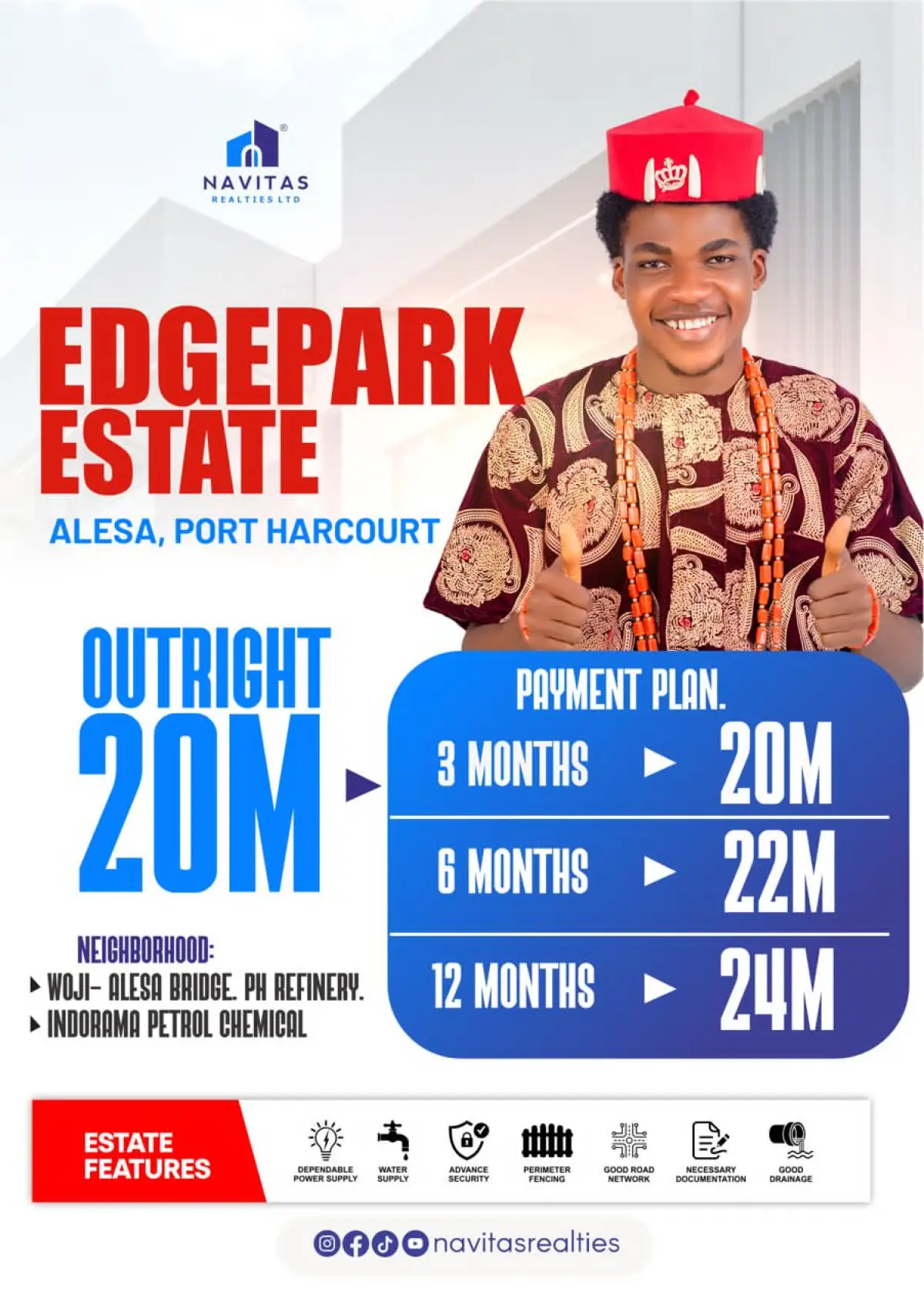 🌊 Own a Prime Plot at Edge Park Estate, Eleme – 20M Outright! - Image 1