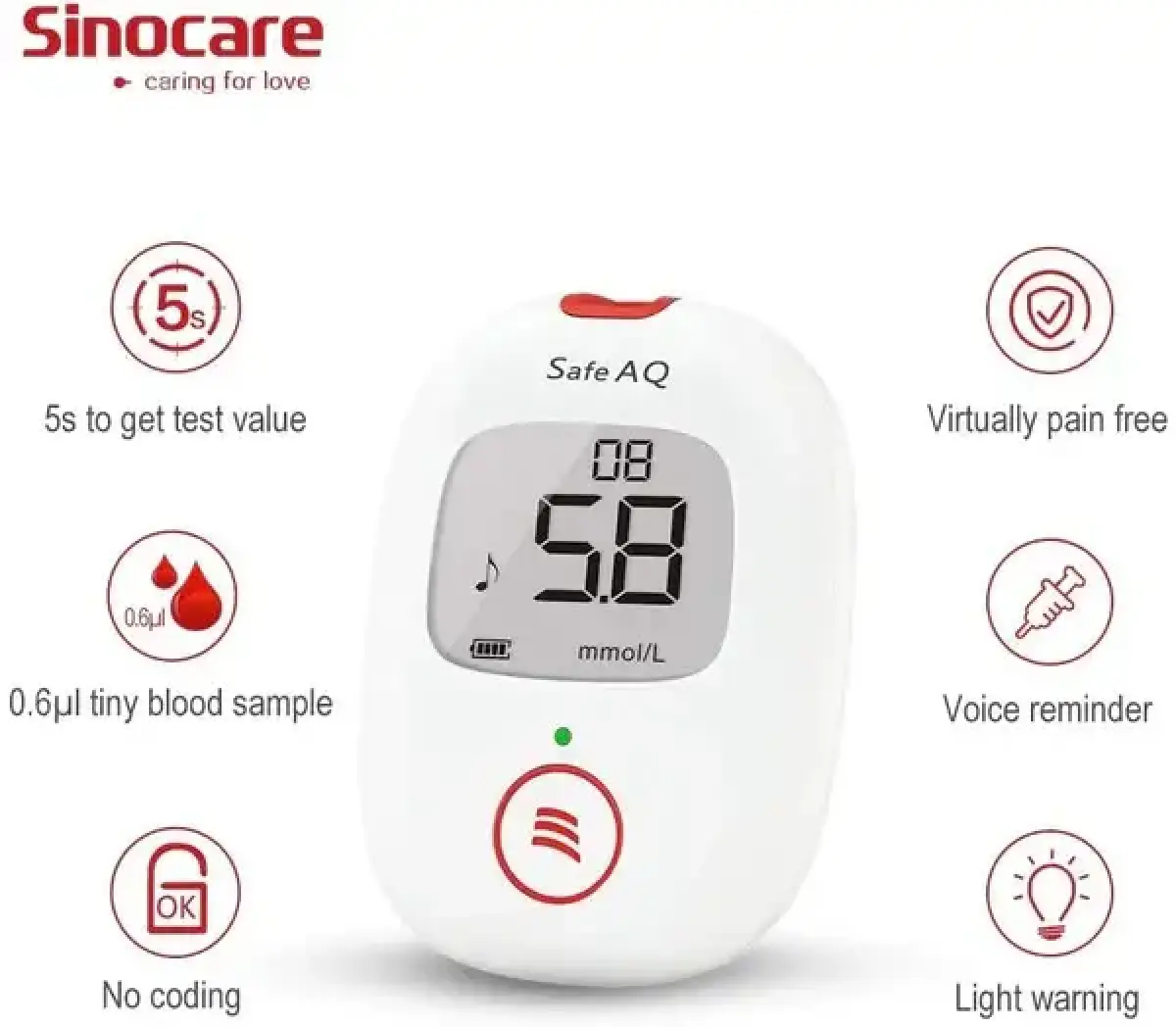 Sinocare glucometer - Image 1