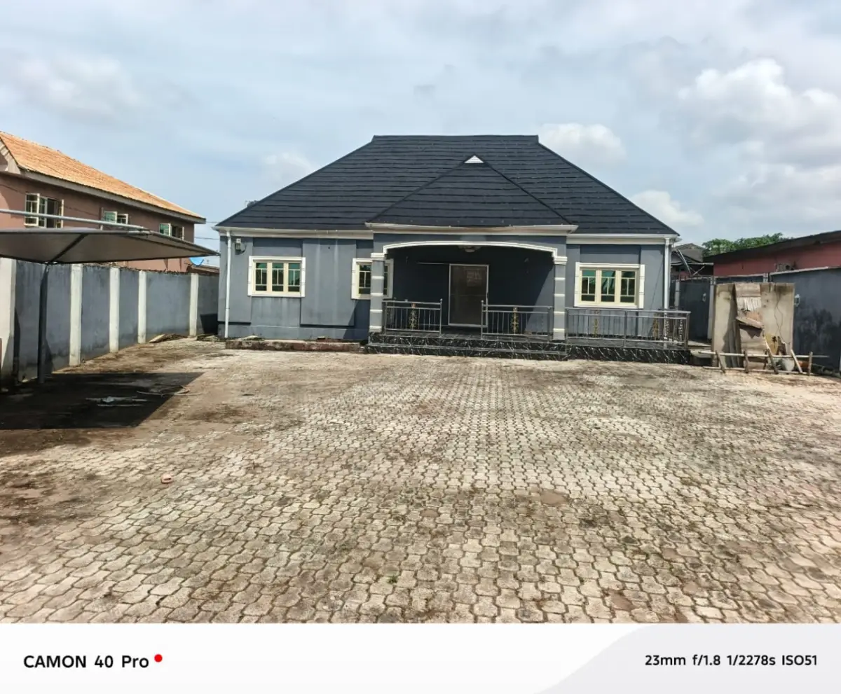 Four bedroom bungalow for sale at abule egba Lagos - Image 1