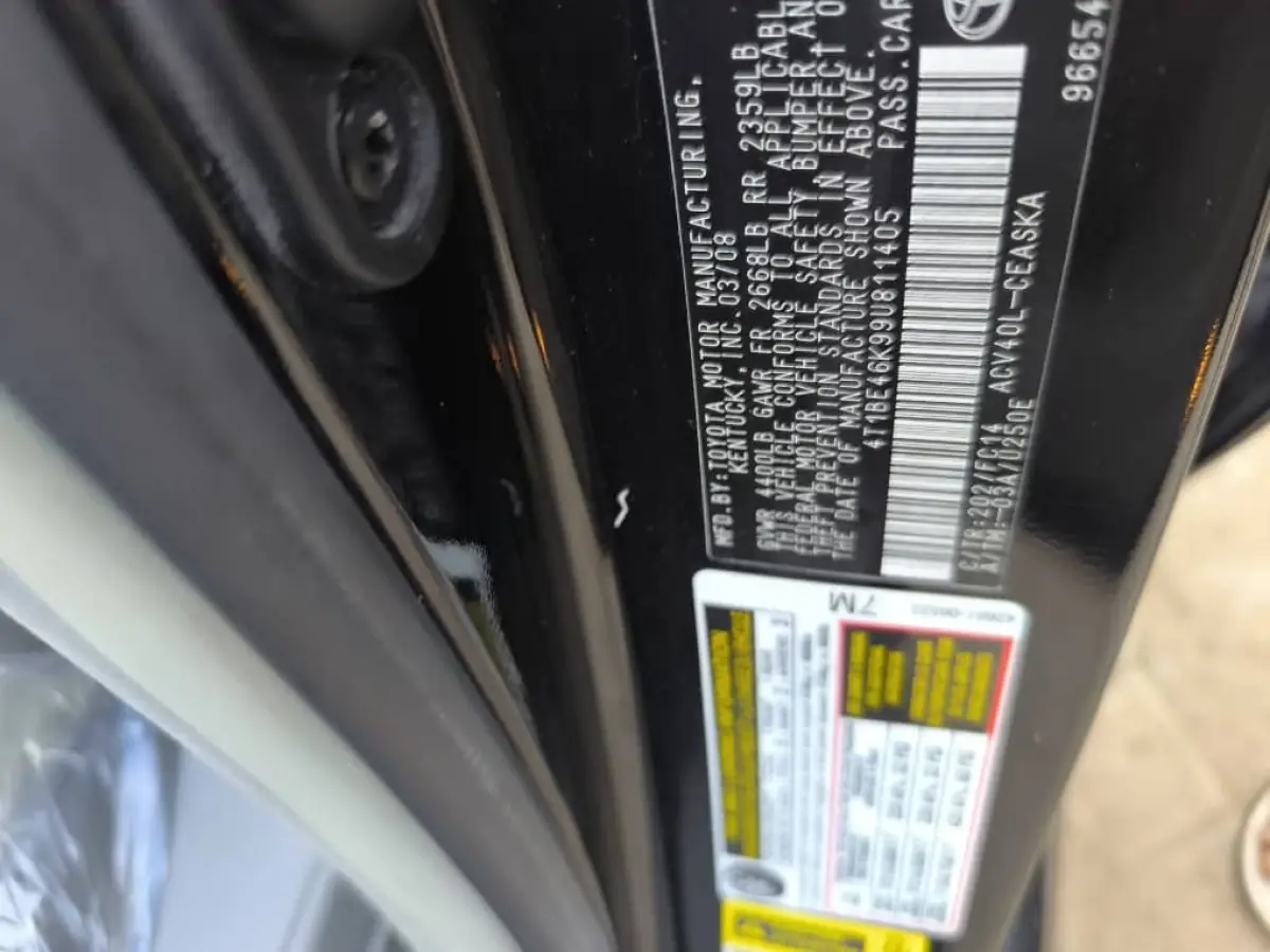 TOKS TOYOTA CAMRY SE 2009 MODEL - Image 5