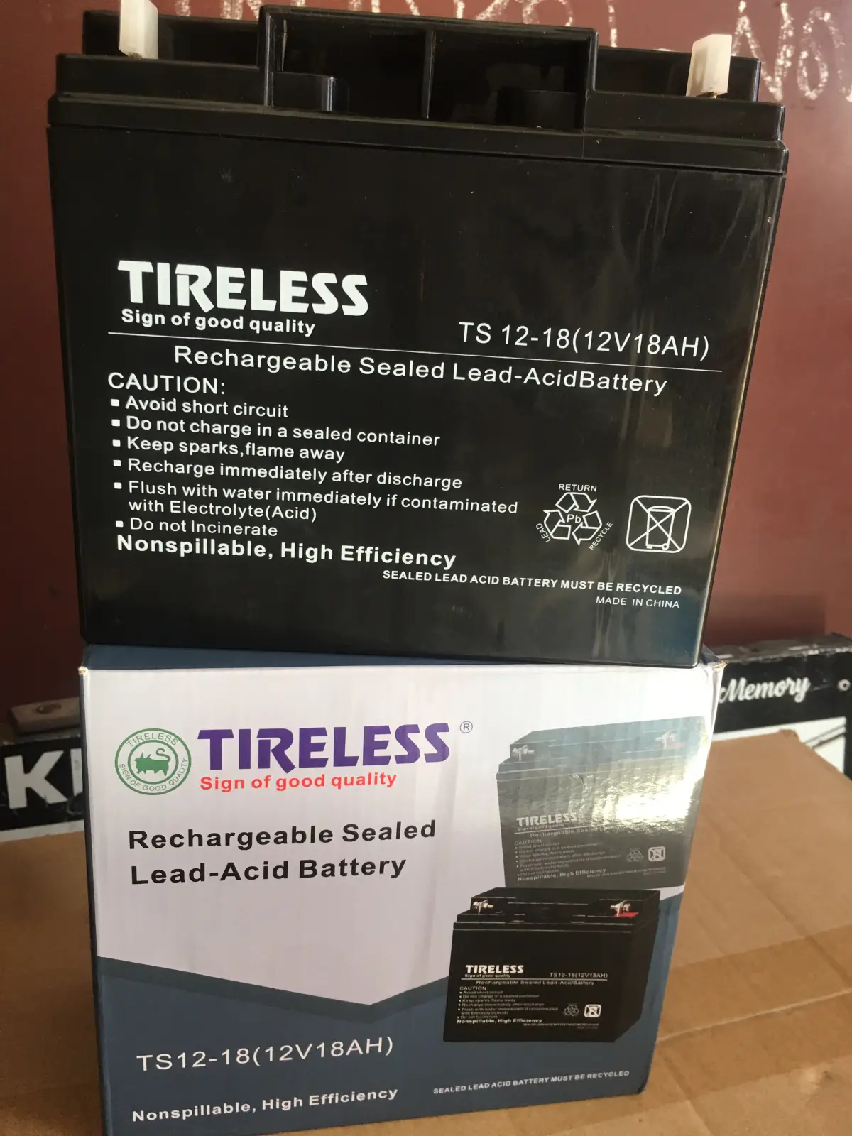 Tireless 12v 18ah battery - Image 2