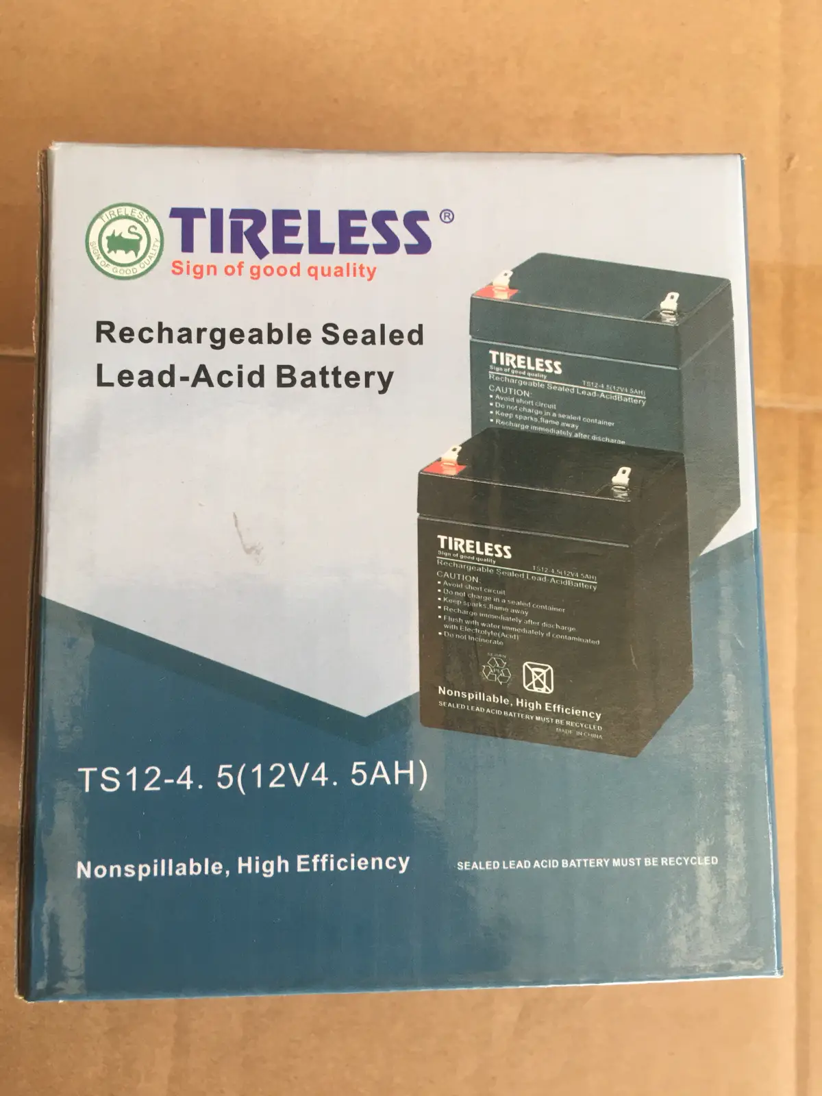 Tireless 12v 4.5Ah battery - Image 1