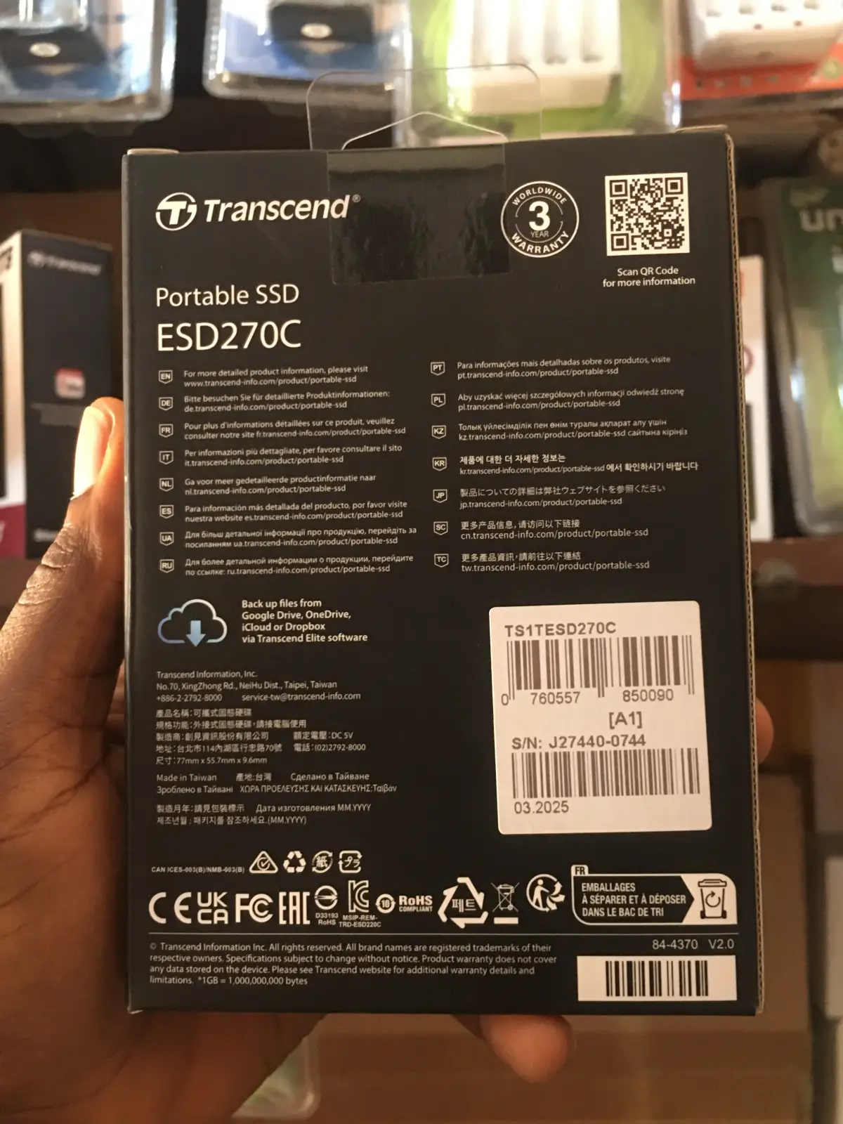 Transcend 1Tb ESD270C Portable SSD - Image 2