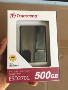 Transcend 500gb ESD270C Portable SSD