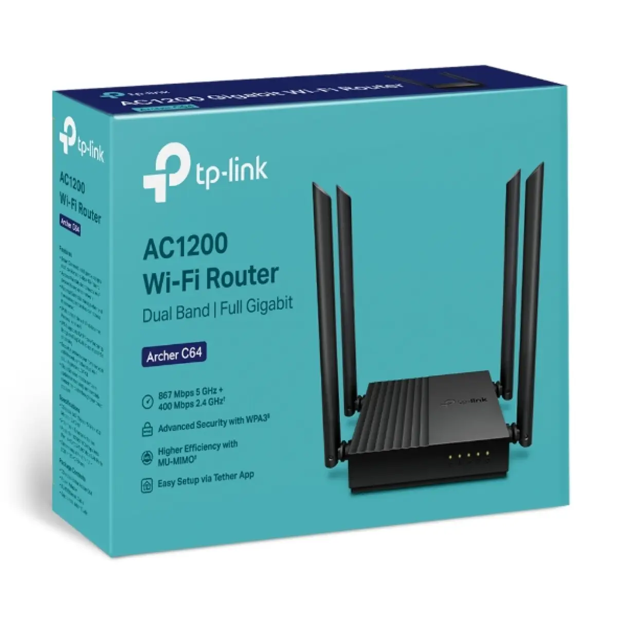 Tp-link Archer C64 Ac1200 MU-MIMO Wifi Router - Image 1